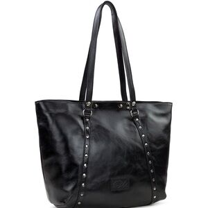Patricia Nash Black genuine leather tote - Benvenuto tote dual straps EUC